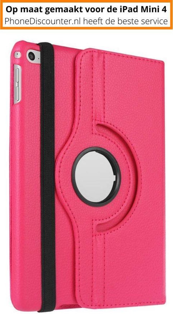 ipad mini 4 360 graden draaibare case | iPad Mini 4 beschermhoes | iPad Mini 4 multi stand case roze | hoes ipad mini 4 apple | iPad Mini 4 boekhoes