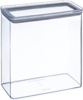 5Five Voorraadpot - keuken/voedsel - kunststof - 3000 ml - luchtdichte deksel - transparant - 20 x 10 x 20 cm