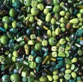 Perles de verre de Luxe Green Mix - 1000 grammes - 5/23 mm