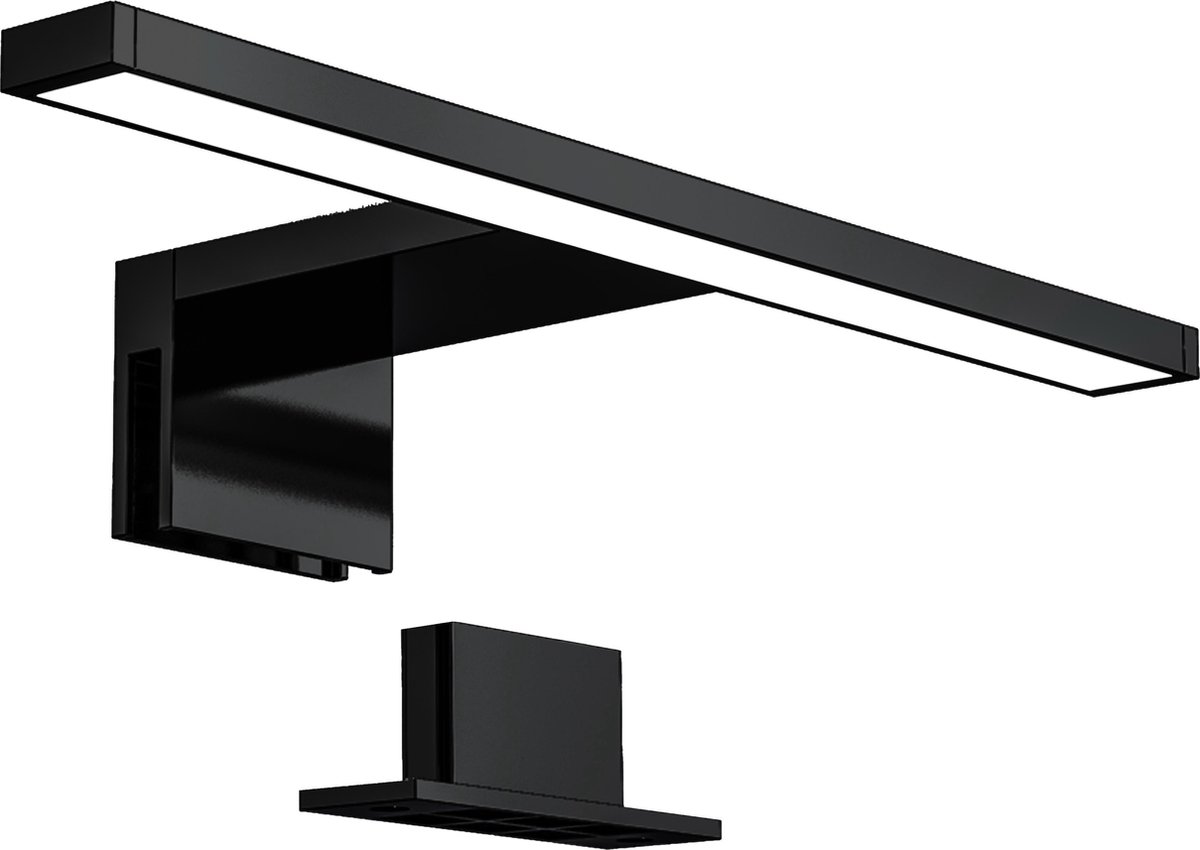 B.K.Licht - LED Spiegellamp - zwart - badkamerlamp - spiegelverlichting -  l:30cm -... | bol.com