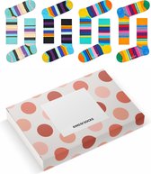 Happy Socks 4-pack Stripe - Maat 36-40 – 4 paar Happy Socks + cadeau verpakking van King of Socks [GB-STP-K-D]