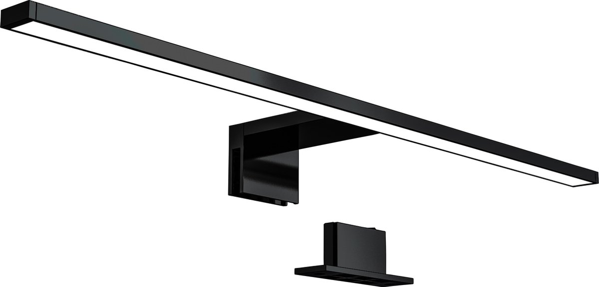 B.K.Licht - LED Spiegellamp - zwart - badkamerlamp - spiegelverlichting -  l:60cm -... | bol.