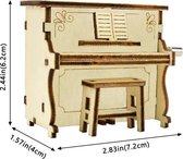 Houten 3D puzzel piano - muziekdoos - eenvoudig