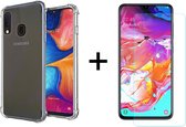 samsung a10s hoesje shock proof case - Samsung galaxy a10s hoesje transparant case hoes hoesjes - hoesje samsung a10s - 1x Samsung galaxy a10s screenprotector screen protector
