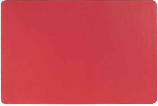 Atmosphera Placemat set van 4 - Rood - Lederlook - 45 x 30 cm - Onderleggers