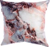 WOONENZO - sierkussen 45x45 - marmer - grijs- roze