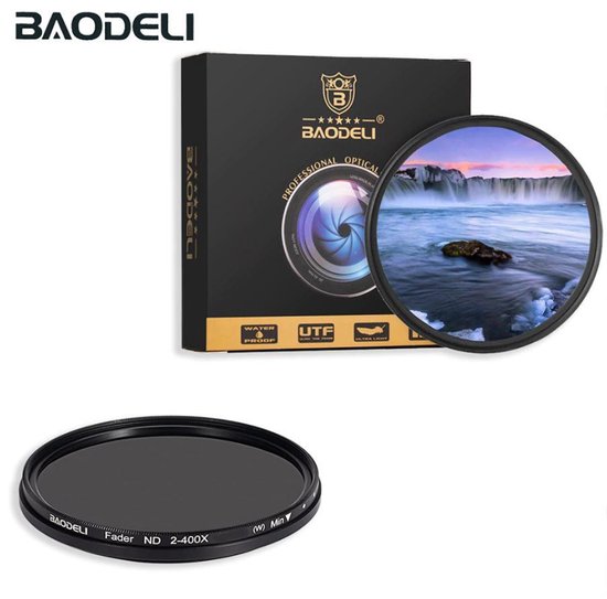 Baodeli 77mm variabele ND fader ND2-ND400 filter grijsfilter | bol.com
