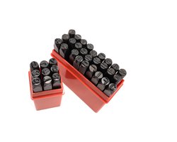 36-delige slagletters/cijferset 6mm - Slagletters - Slagcijfers - Slagletterset - Slagcijferset - 36 stuks - A t/m Z, &, 0 t/m 8 - 6mm