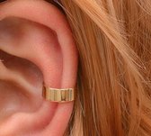 Kleine brede ear cuff | goud gekleurd