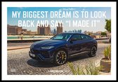 Luxe Motivatie poster Lamborghini URUS | Luxury Motivation poster | Millionaire Mindset |