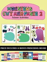 Scissor Activities (20 full-color kindergarten cut and paste activity sheets - Monsters 2)