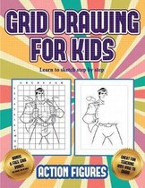 Learn to sketch step by step (Grid drawing for kids - Action Figures)