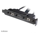 USB 3.1 Gen 1 interne adapterkabel met dubbele USB 2.0 Type-A-poorten