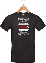 mijncadeautje - T-shirt unisex - zwart - Niemand is perfect - Hondenras NAAR KEUZE - maat 3 XL