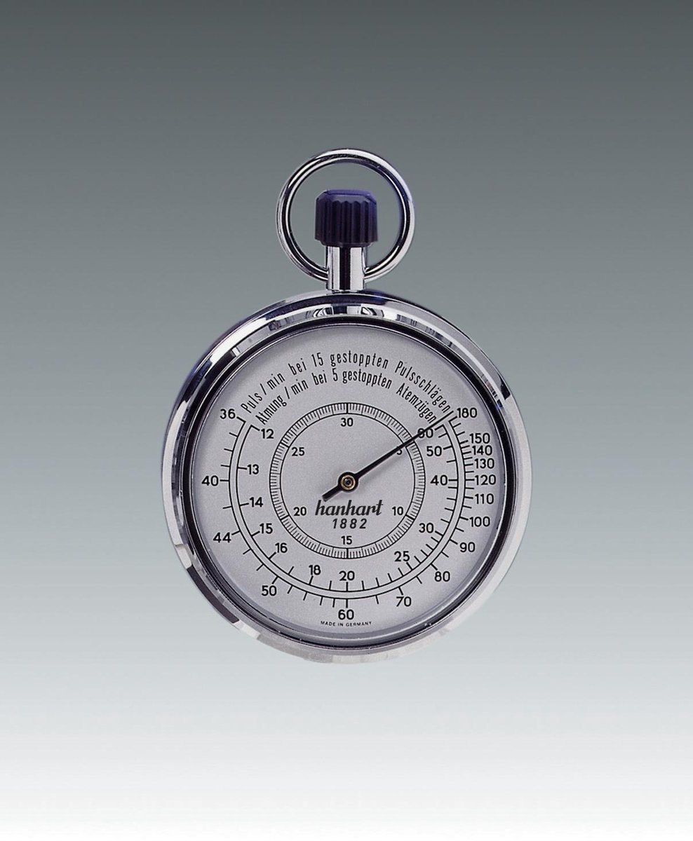 Hanhart mechanische stopwatch pulse / hartslag 112.7001-00 - 1/10 sec - 30 min - Hanhart