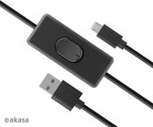 USB 2.0 Type-A naar Micro-B kabel met schakelaar, 1.5m voor Raspberry Pi 3/2/1/Zero