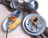 Fil servies© - Serviesset 6 persoons - 8 delig - taartplateau - grote mok 280ml - melkkan