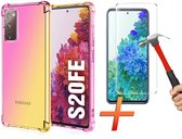 Samsung Galaxy S20FE Anti Shock Hoesje – S20FE Back Cover Transparant + 1X Screen protector - EPICMOBILE