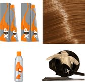 XP100 haarverfpakket kleur 9.13  Zeer lichtblond & As & Goud (2x 100ML) met 6% waterstof ( 1x 250ML) incl verfbakje, kwast, maatbeker, puntkam en handschoenen