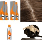 XP100 haarverfpakket kleur 10.12 Extra lichtblond & As & Violet (2x 100ML) met 9% waterstof ( 1x 250ML) incl verfbakje, kwast, maatbeker, puntkam en handschoenen