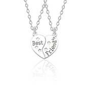 Kasey Vriendschapsketting - BFF ketting voor 2 - Best Friends - Hart met sterretjes