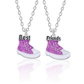 Vriendschapsketting - BFF ketting voor 2 - Best Friend Sneakers - Paars