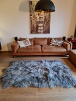 XL ijslandse schapenvacht vloerkleed - grijs - 170x110 cm - karpet - Lindian style