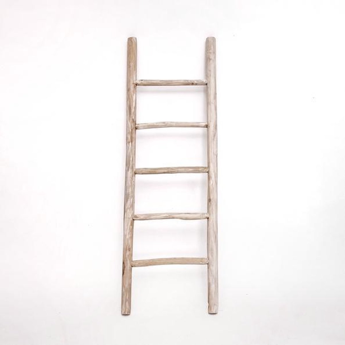Houten decoratie ladder | White oiled | 50x5x150 | bol.com