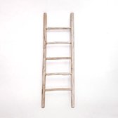 Teakea - Houten decoratie ladder | White oiled | 50x5x150