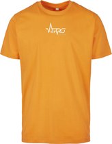FitProWear Casual T-Shirt Heren Oranje - Maat S - Shirt - Sportshirt - Casual Shirt - T-Shirt Ronde Hals - T-Shirt Slim Fit - Slim Fit Shirt - T-Shirt korte mouwen