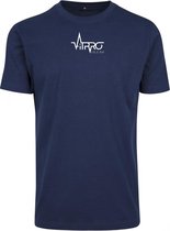 FitProWear Casual T-Shirt Heren Donkerblauw - Maat XXXL - Shirt - Sportshirt - Casual Shirt - T-Shirt Ronde Hals - T-Shirt Slim Fit - Slim Fit Shirt - T-Shirt korte mouwen