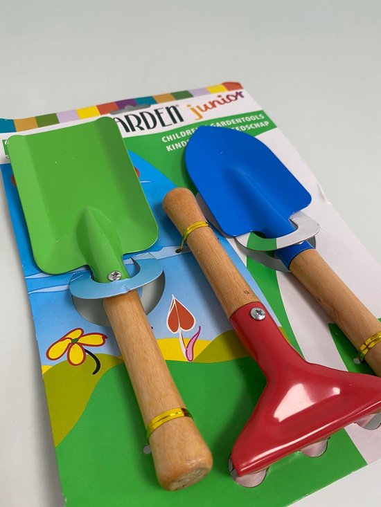 Tuingereedschap voor kinderen (metaal/hout) - 3-delige set (vanaf 4 jaar) |  bol.com