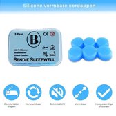 Bendie Sleepwell Plus Siliconen Oordoppen Slapen - Anti Snurk Earplugs - Gehoorbescherming - Vormbaar - 6 stuks