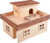 Duvo+ Knaagdieren houten mansion 31x25x24cm