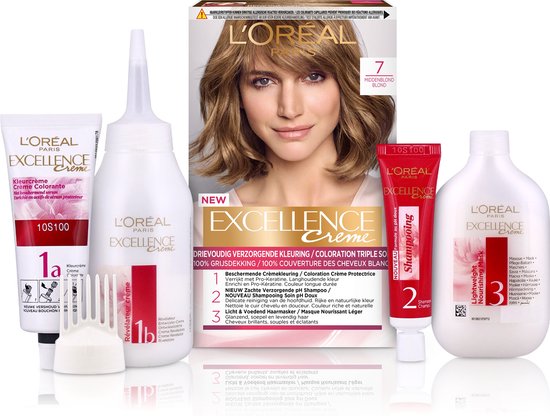 L Or al Paris Excellence Cr me 7 Middenblond Haarverf bol