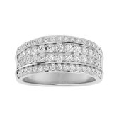 AËLRA 18K gouden damesring met 0.94 ct natuurlijke ronde diamanten