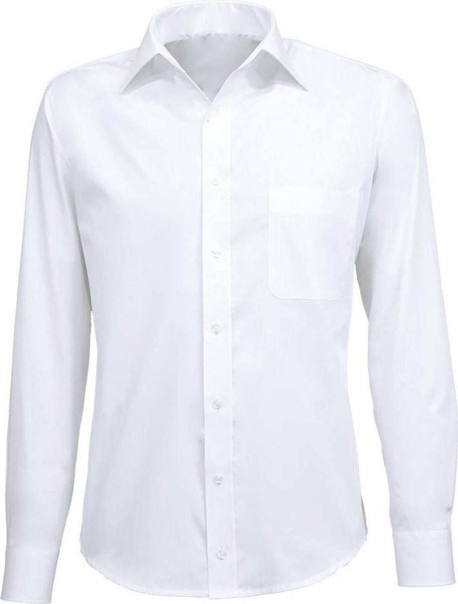 Giovanni Capraro Heren Overhemd Wit Semi Spread ML7 Comfort Fit - 46