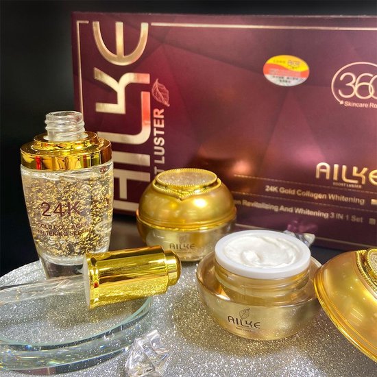 Ensemble De Soins AILKE Pour Peau Noire - 2.5 Kg - Inclut Crème, Lotion, Sérum, Savon - Neuf