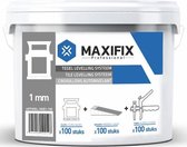 Maxifix - Starterset pro - Tegel Levelling Systeem - Nivelleersysteem - 100 stuks - 1.5 mm