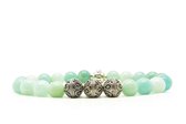 Beaddhism - Armband - Ibiza - Zilver - Kashmir 3 - 8 mm - 17 cm