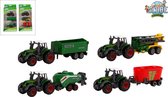 Kids Globe Farming Tractor met Aanhanger Assorti