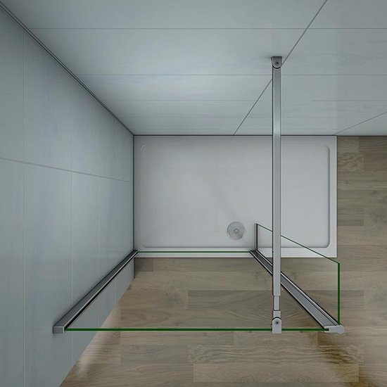 130x40cm Walkin douchescherm douchewand 8mm NANO glazen,flipper Panel,hoogte 200cm