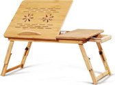 Laptoptafel - Bedtafel - Laptop standaard - Bamboe - Inklapbaar