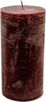 Branded By - Kaarsen 'Pillar' (Ø5cm x 8cm) - Wine Red (set van 9)