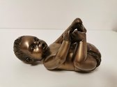 Baby - Beeld - Bronz kleur - 16cm - Polyserin