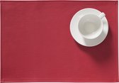 2x Monaco XL Placemat Red - lederlook - Rood - rechthoek - Kunstleder - Extra grote placemat - 48x35cm
