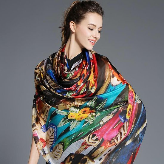 100% hoge kwaliteit zijden sjaal | bol.com