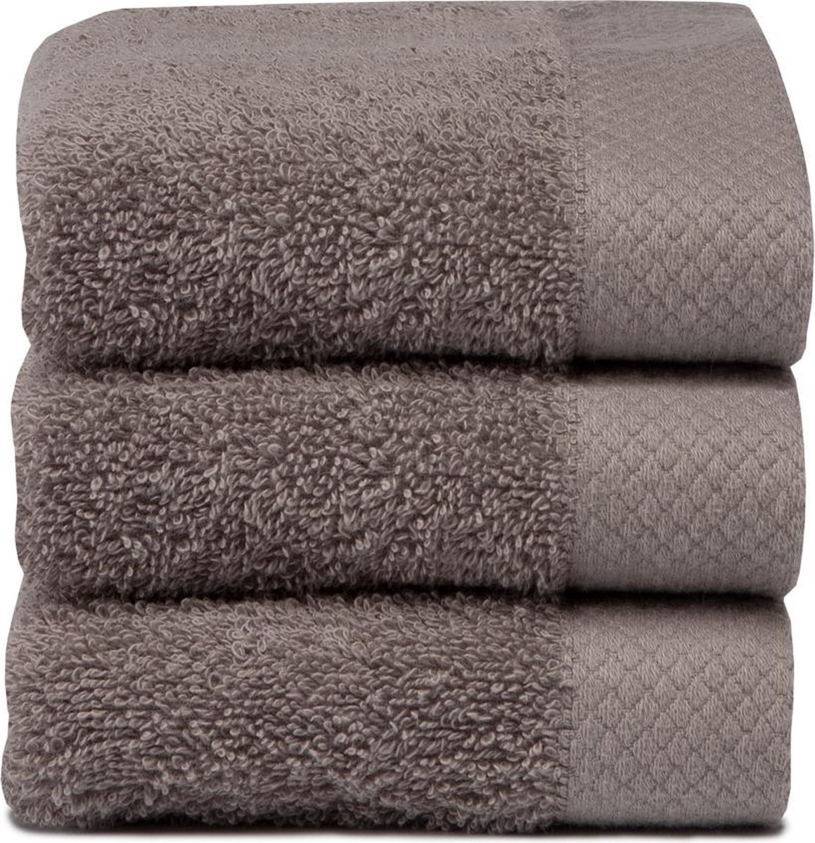Seahorse Pure gastendoek 30x50 cm - Set van 3 - Cement