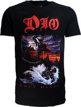 Dio Holy Diver Band T-Shirt Zwart - Officiële Merchandise