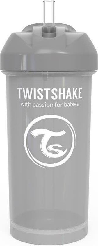 Twistshake Gourde à Paille 360ml Blanc 